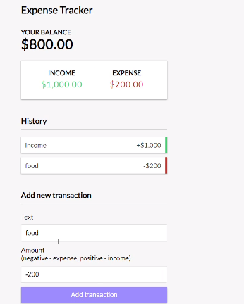 Expenses Tracker